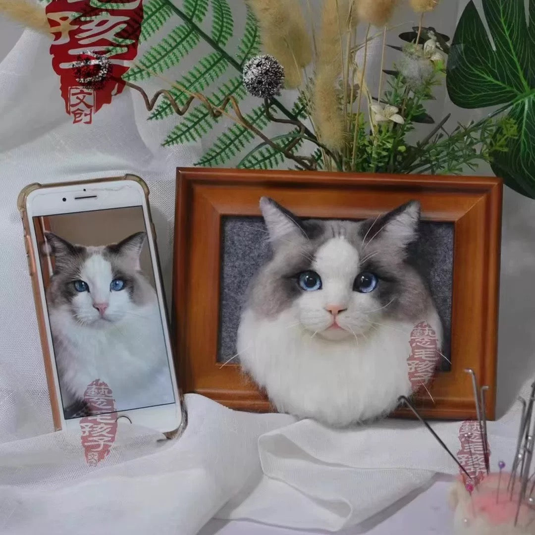 Handcrafted Wool Felted - Picture Frame Decor