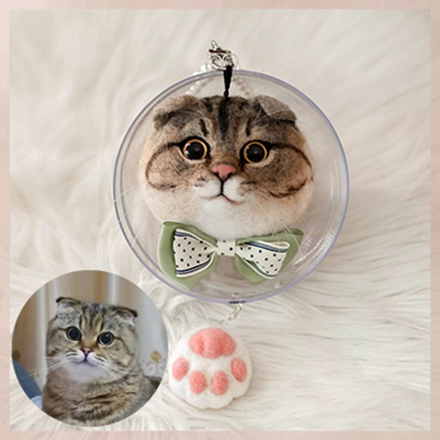 Handcrafted Wool Felted - Keychain/Ornament/Decorate