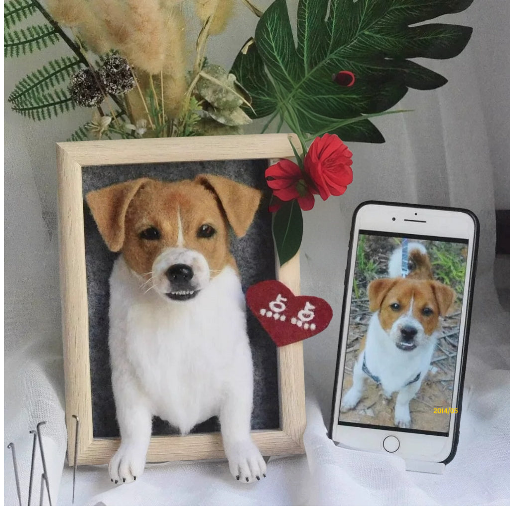 Handcrafted Wool Felted - Portrait Frame