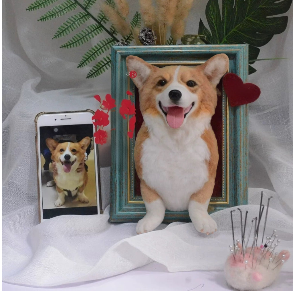 Handcrafted Wool Felted - Portrait Frame